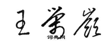 骆恒光王荣岭草书个性签名怎么写