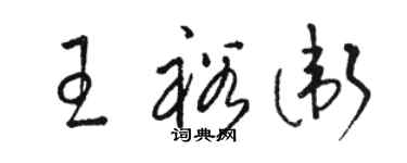 骆恒光王裕卫草书个性签名怎么写