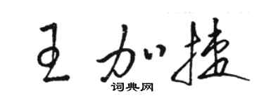 骆恒光王加捷草书个性签名怎么写