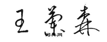 骆恒光王兰森草书个性签名怎么写