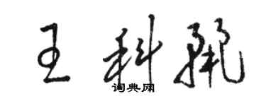 骆恒光王科丽草书个性签名怎么写