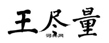 翁闿运王尽量楷书个性签名怎么写