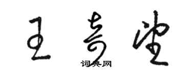 骆恒光王奇望草书个性签名怎么写