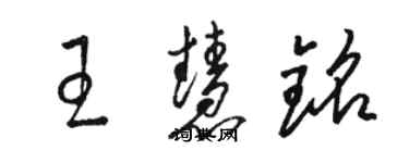 骆恒光王慧铭草书个性签名怎么写
