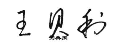骆恒光王贝利草书个性签名怎么写