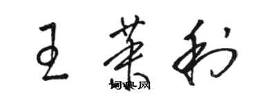 骆恒光王茉利草书个性签名怎么写