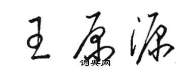 骆恒光王原源草书个性签名怎么写