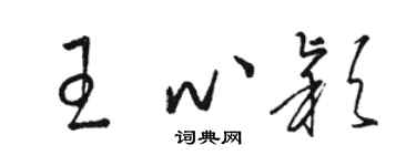 骆恒光王心颖草书个性签名怎么写