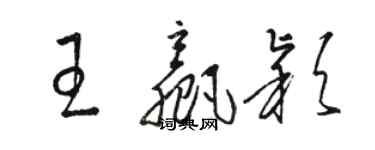 骆恒光王赢颖草书个性签名怎么写