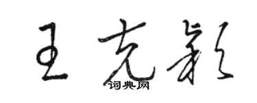 骆恒光王克颖草书个性签名怎么写