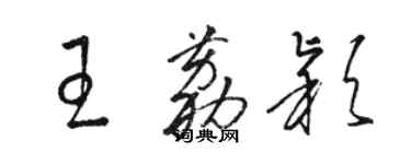 骆恒光王荔颖草书个性签名怎么写