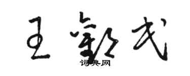 骆恒光王欢民草书个性签名怎么写