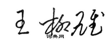 骆恒光王柳雄草书个性签名怎么写