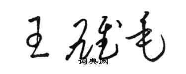 骆恒光王雄毛草书个性签名怎么写