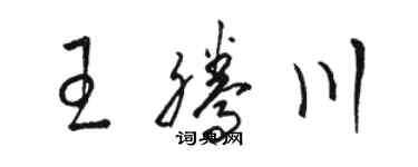 骆恒光王腾川草书个性签名怎么写