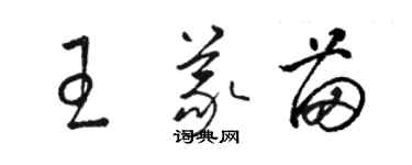 骆恒光王义苗草书个性签名怎么写