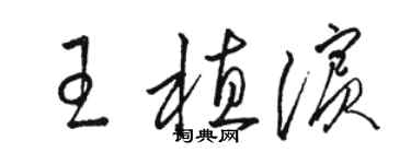 骆恒光王植滨草书个性签名怎么写