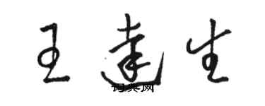 骆恒光王达生草书个性签名怎么写