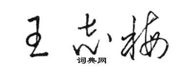 骆恒光王志梅草书个性签名怎么写