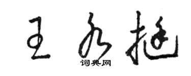 骆恒光王水挺草书个性签名怎么写