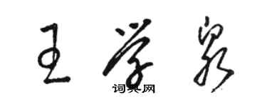 骆恒光王学泉草书个性签名怎么写