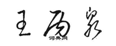 骆恒光王丙泉草书个性签名怎么写