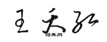 骆恒光王夭红草书个性签名怎么写
