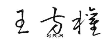 骆恒光王方权草书个性签名怎么写