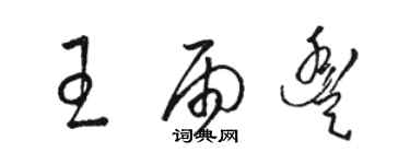 骆恒光王雨丰草书个性签名怎么写