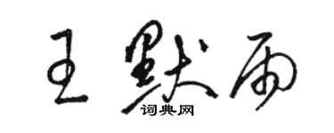 骆恒光王默雨草书个性签名怎么写