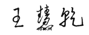 骆恒光王慧乾草书个性签名怎么写