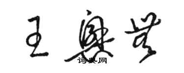 骆恒光王兴无草书个性签名怎么写