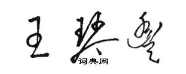 骆恒光王琴丰草书个性签名怎么写