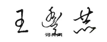 骆恒光王丰赫草书个性签名怎么写