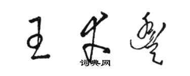 骆恒光王幸丰草书个性签名怎么写
