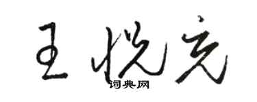 骆恒光王悦充草书个性签名怎么写
