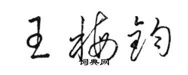 骆恒光王梅钧草书个性签名怎么写
