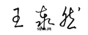 骆恒光王泰然草书个性签名怎么写