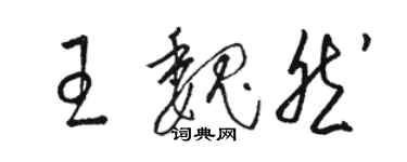 骆恒光王魏然草书个性签名怎么写