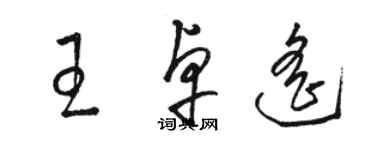 骆恒光王卓遥草书个性签名怎么写