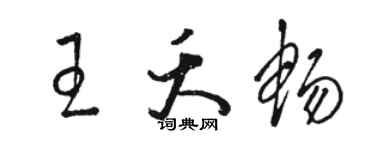 骆恒光王夭畅草书个性签名怎么写