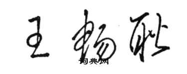 骆恒光王畅耿草书个性签名怎么写