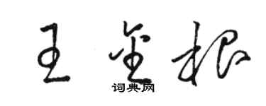 骆恒光王金根草书个性签名怎么写