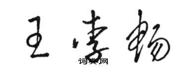 骆恒光王李畅草书个性签名怎么写