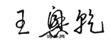 骆恒光王兴乾草书个性签名怎么写