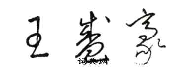 骆恒光王盛豪草书个性签名怎么写