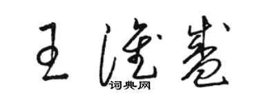 骆恒光王淮盛草书个性签名怎么写