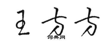骆恒光王方方草书个性签名怎么写