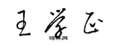 骆恒光王学正草书个性签名怎么写