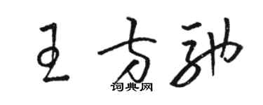 骆恒光王方驰草书个性签名怎么写